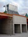 sottostazione filtrante e ventilatore posti sul tetto dello stabilimento
