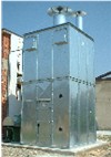 silo di stoccaggio rettangolare con ventilatore centrifugo